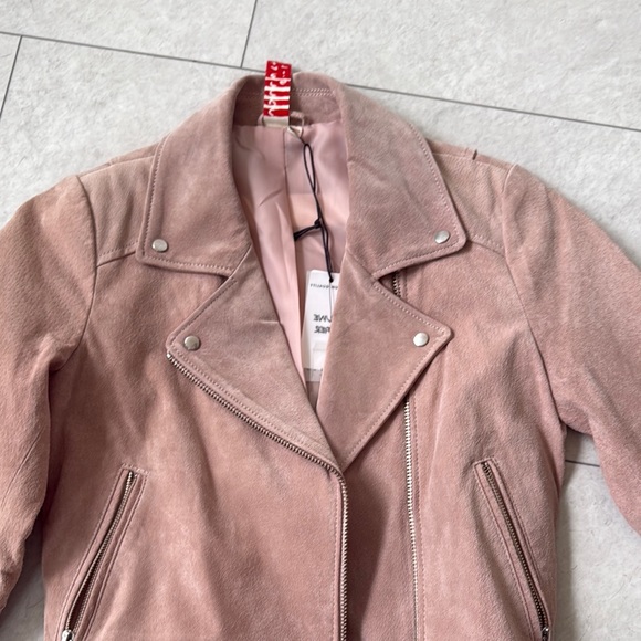 Women's Pink Suede Jacket - Picture 2 of 6